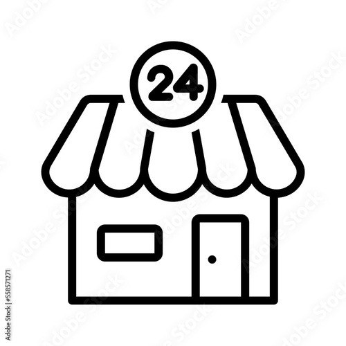 Black icon for Convenience store