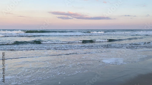 pink sunset on Florida beach