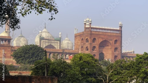 Jama Masjid Mosque in Delhi, India, 4k cinematic shot photo