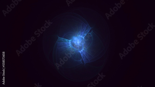 Wallpaper Mural 3D rendering abstract technology fractal background Torontodigital.ca