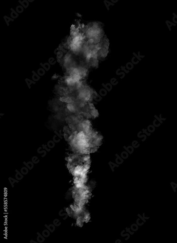 Abstract white puffs of smoke swirls overlay on black background pollution. Royalty high-quality free stock photo image of abstract smoke overlays on black background. White smoke explosion  © jang