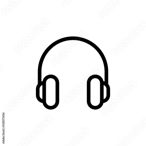 Canvastavla headphone outline style icon