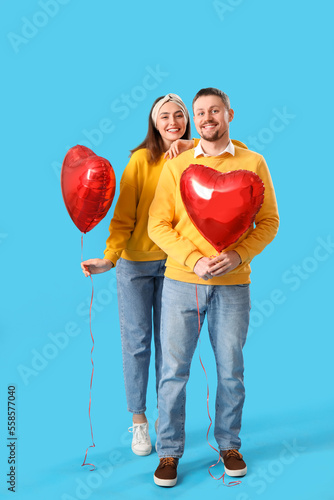 Happy couple in love with b...