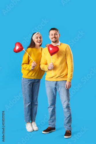 Happy couple in love with b...