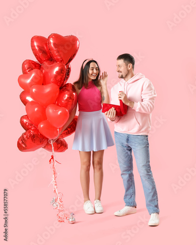 Happy couple in love with g...