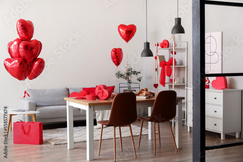Interior of dining room dec...