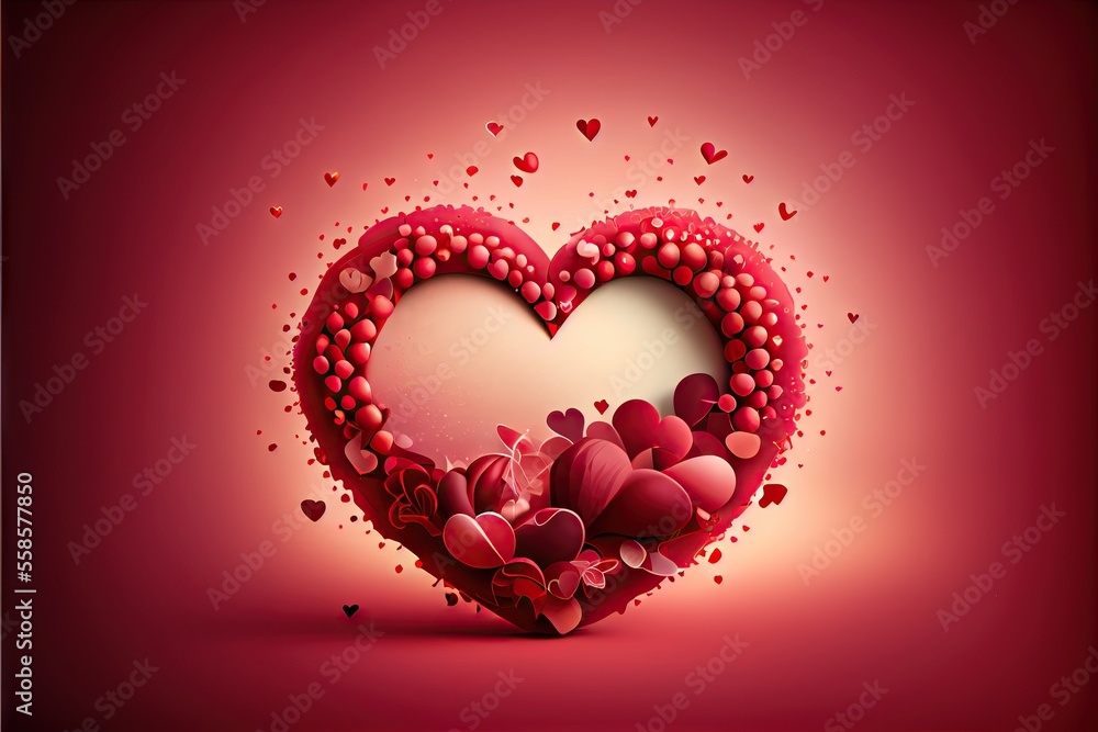 Valentine's Day concept background. Generative AI Valentine's Day concept background. Generative AI