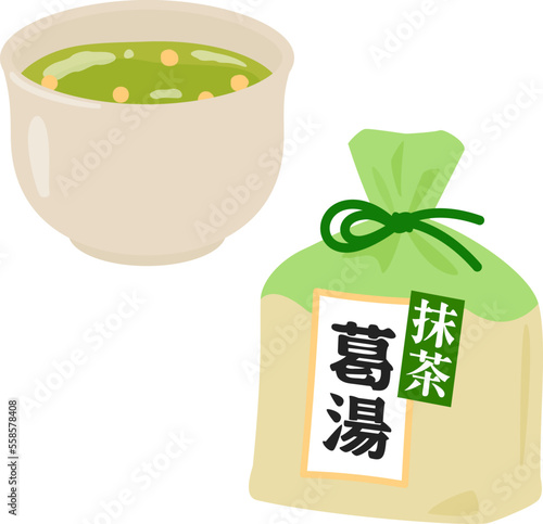 袋入りの抹茶葛湯