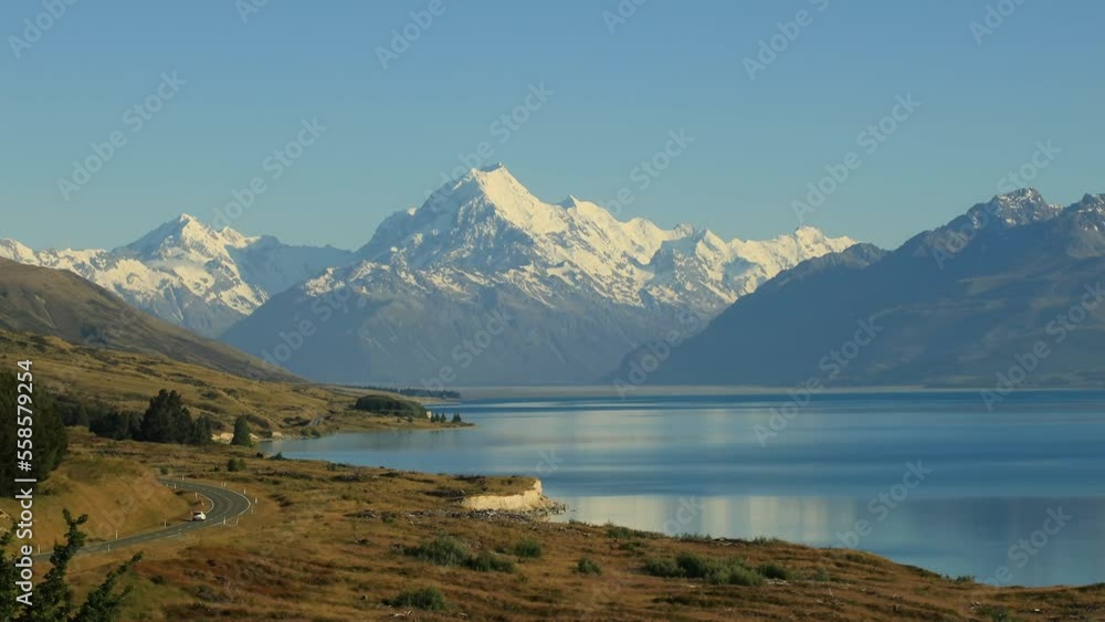 Zoom out from Mt Cook in snow capped mountains of New Zealand – 4k.
Zoom out from Mt Cook in snow capped mountains of New Zealand – 4k.