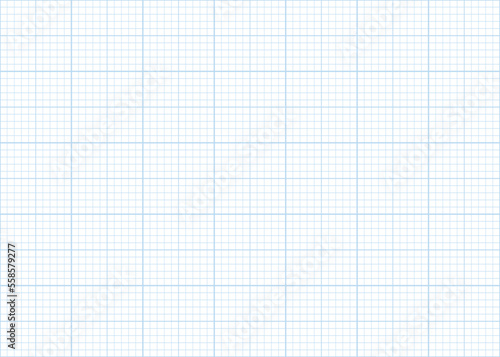 Millimeter graph paper grid seamless pattern. Abstract geometric square background. Line blueprint pattern for school, technical engineering scale measurement. Vector illustration on white background.