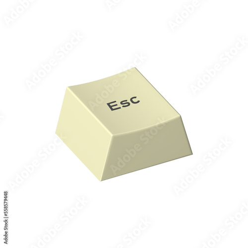 Escape Vintage Vector Desktop Keyboard Button Key
