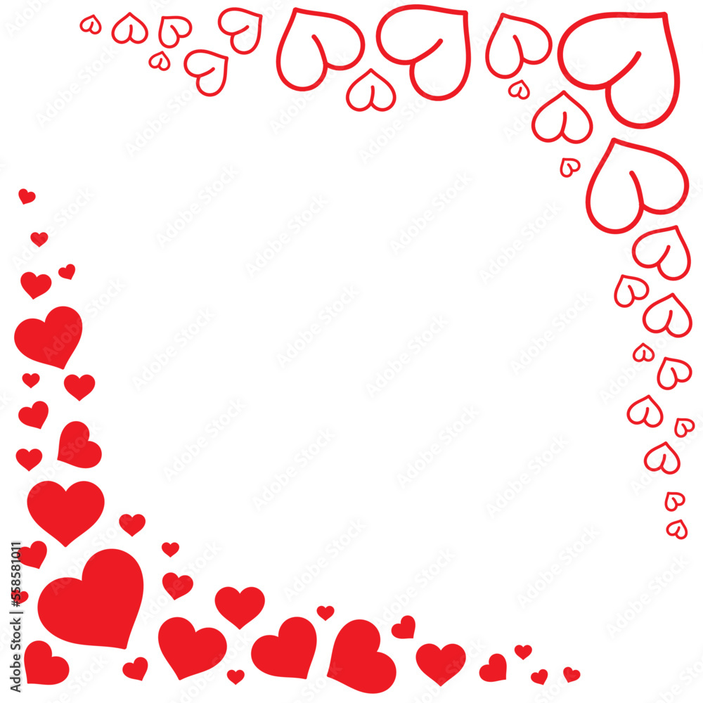 Heart pattern, illustration for greeting and card printing, cute heart pattern