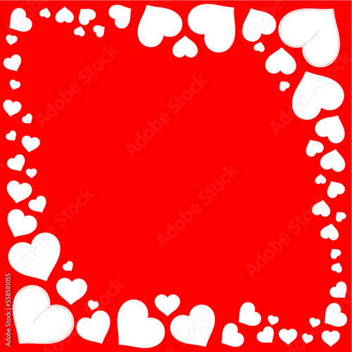 Heart pattern, illustration for greeting and card printing, cute heart pattern