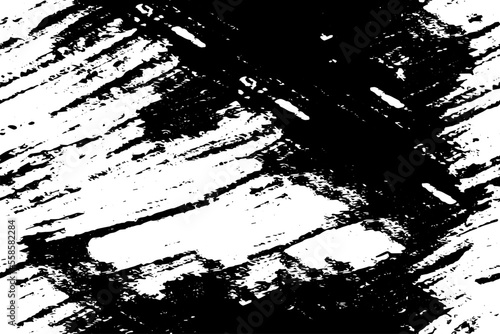 The texture is black and white. Worn surface. Grunge pattern of dust, dirt, scratches, chips