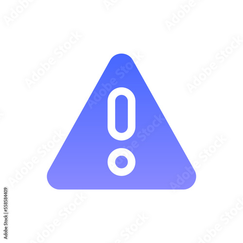 warning flat gradient icon