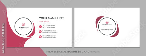 Modern Professional Business Card Template Design, Fully Editable Template.