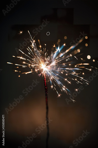 Fireworks, sparks, 2023,happy new year,decoration background,HD,photo 007