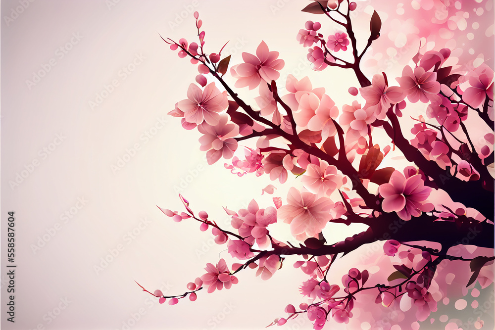 illustration of cherry blossom , sakura