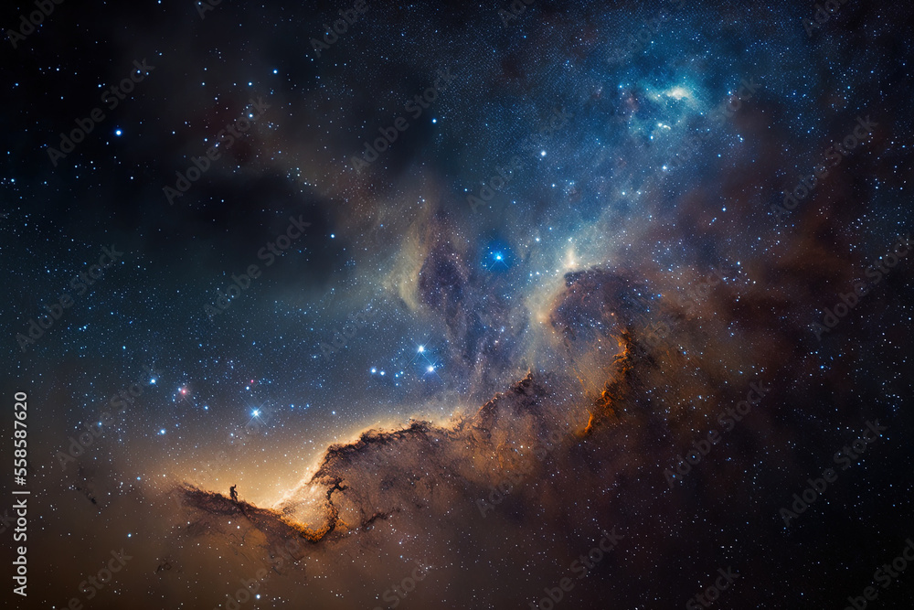 stars and cosmic dust in the Milky Way galaxy. Generative AI