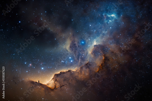 stars and cosmic dust in the Milky Way galaxy. Generative AI