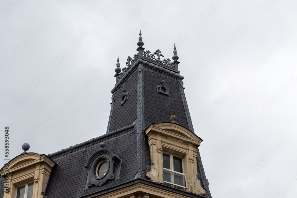 facade of an building with windows