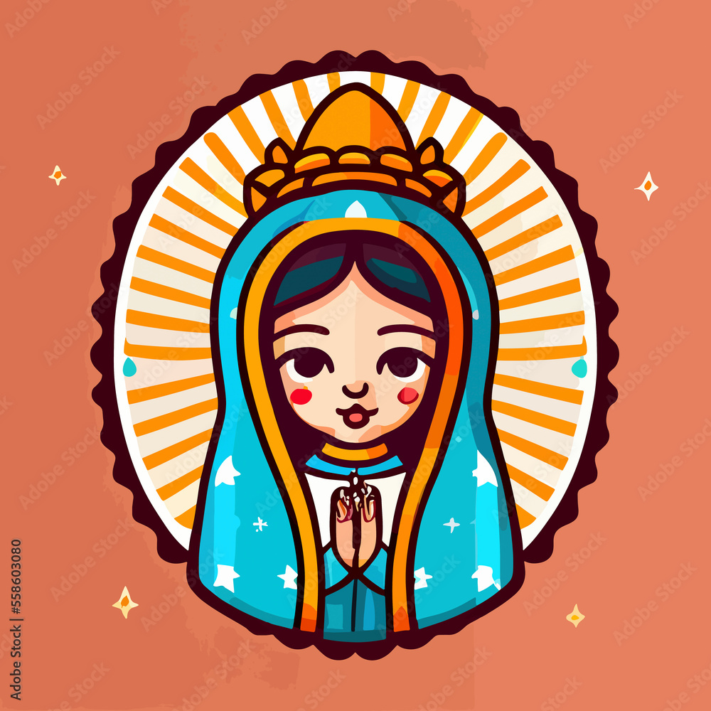 illustration of the Virgin of Guadalupe illustration of the Virgin of Guadalupe