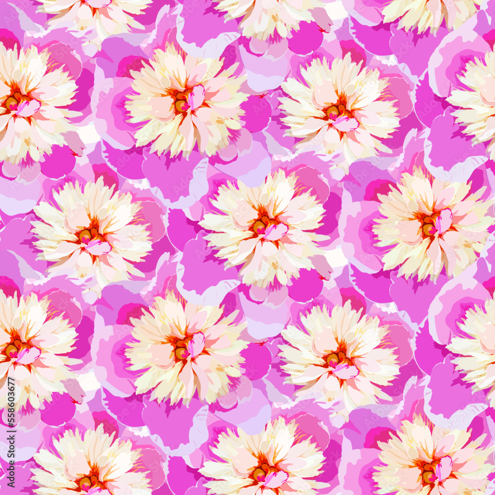 Vector pattern flower peony. Flowers illustration. Peony bud. Vector pattern flower peony. Flowers illustration. Peony bud.