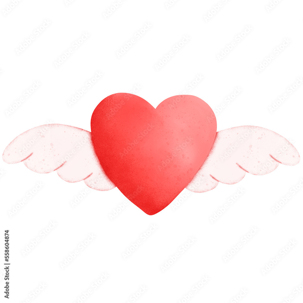 Watercolor Valentine's day pink heart Watercolor Valentine's day pink heart