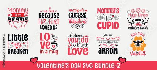 Valentine's day svg bundle. Valentine's day t-shirt design svg bundle