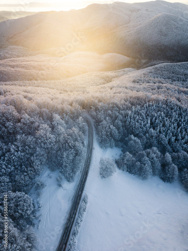 Aerial view of  high mounta...