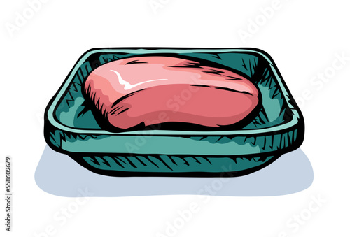 Soap. Vector pen drawing icon