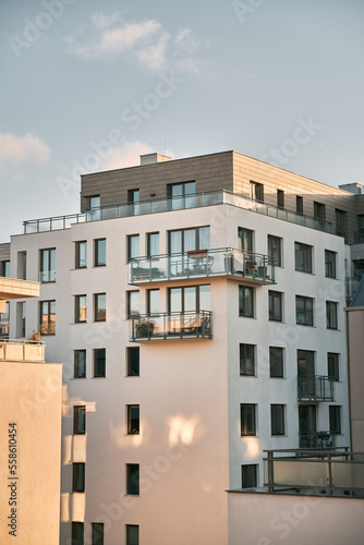 EU Modern European complex of apartment buildings. And outdoor facilities. © AlexGo