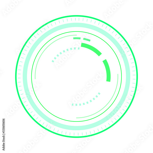 Obraz na płótnie Abstract circle HUD sci-fi display interface frame future digital design element w salonie
