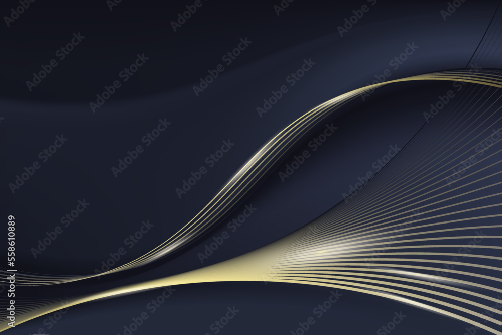 black basic wave gold line isolated black basic wave gold line isolated