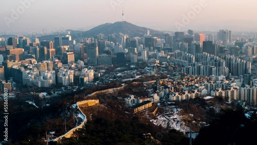 Seoul day to night timelapse photo