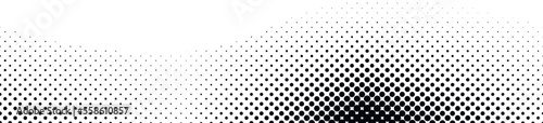 Wave halftone pattern. Halftone dots background