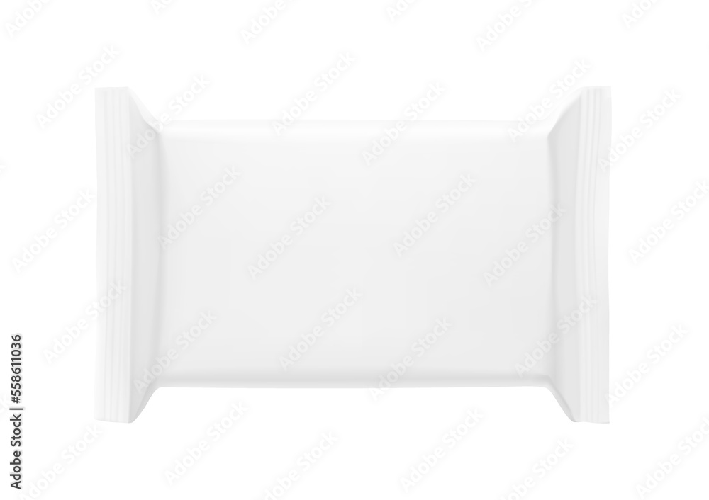 Realistic flow pack mockup. Front view. Vector illustration isolated on white background. Easy to use for presentation your product, idea, design. EPS10. Realistic flow pack mockup. Front view. Vector illustration isolated on white background. Easy to use for presentation your product, idea, design. EPS10.