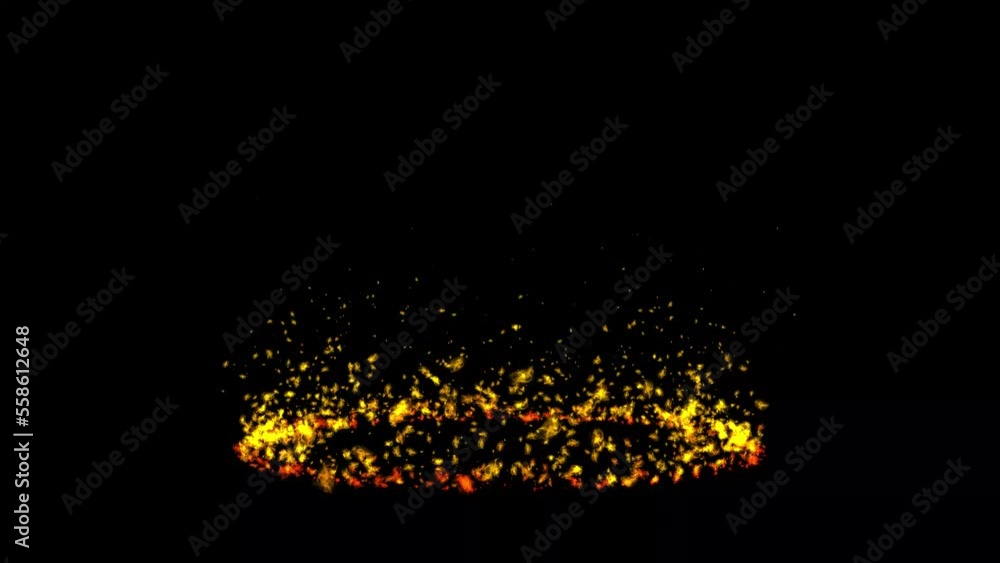 Burning Fire flames in circular on black screen Burning Fire flames in circular on black screen