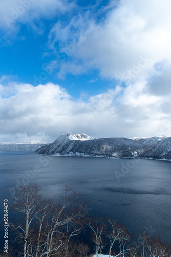 北海道 冬の摩周湖の風景