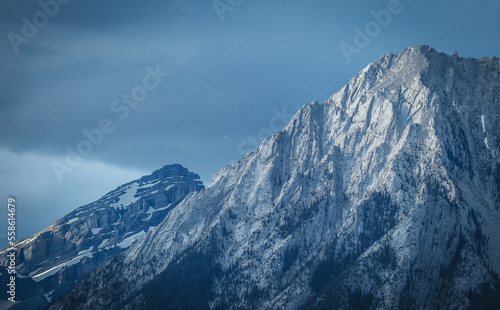 snow covered mountains