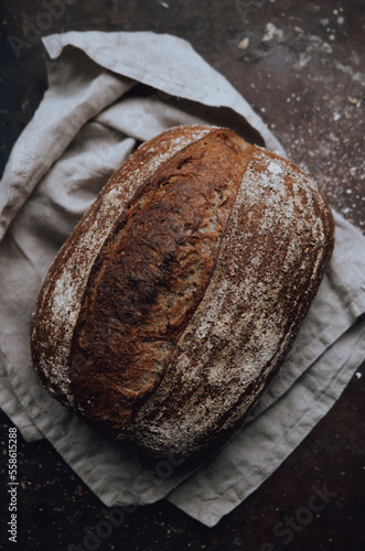 Homemade sourdough rustic bread