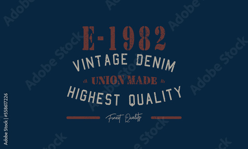 Vintage Denim Brooklyn north Carolina slogan print state Vintage retro varsity with college emblem for graphic tee t shirt or sweatshirt
