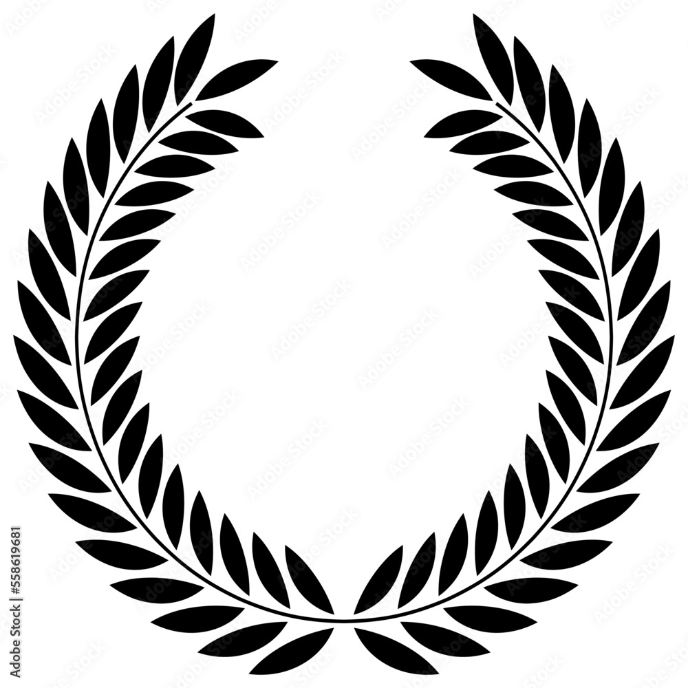 laurel feather wreath leaf decoration leaves silhouette nature icon art circle vector illustration laurel feather wreath leaf decoration leaves silhouette nature icon art circle vector illustration