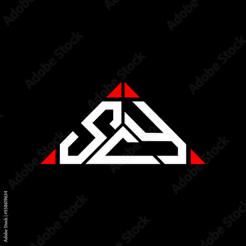 SCY letter logo creative design with vector graphic, SCY simple and modern logo.