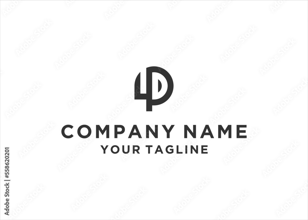 lp or pl logo illustration design vector lp or pl logo illustration design vector