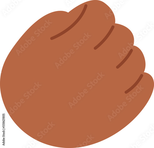 Hand making sculpture flat icon