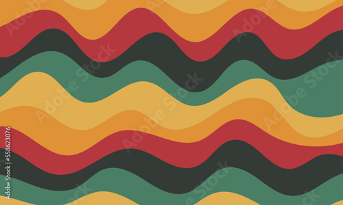 Colorful wavy groovy reggae wallpaper background