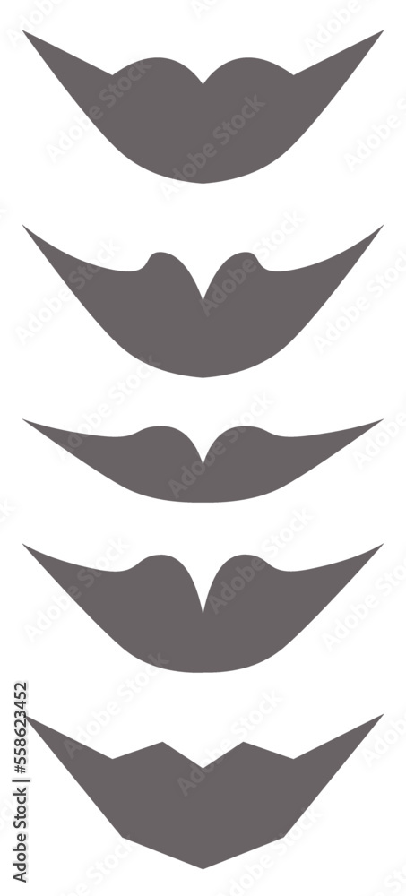 Schematic silhouettes of lips vector set.Schematic silhouettes of lips vector set. Schematic silhouettes of lips vector set.Schematic silhouettes of lips vector set.