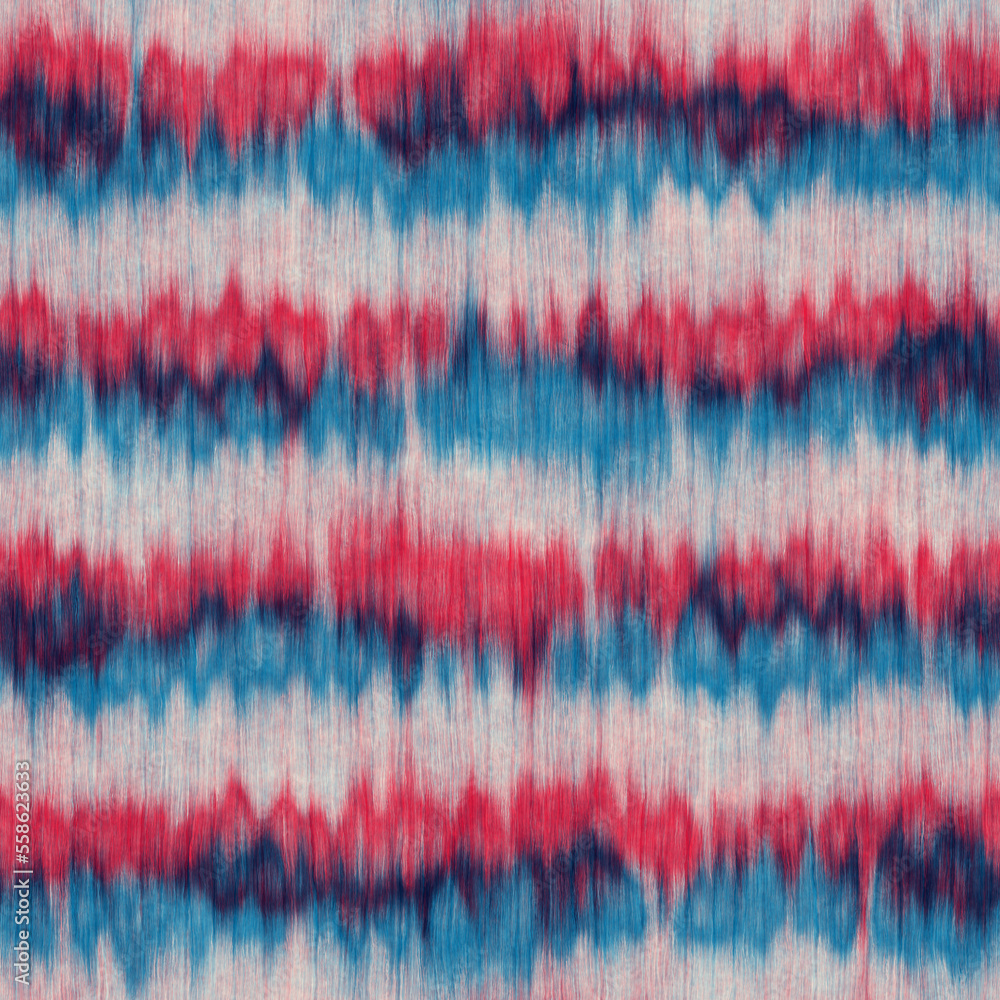 Multi Watercolor-Dyed Effect Brushed Textured Striped Pattern