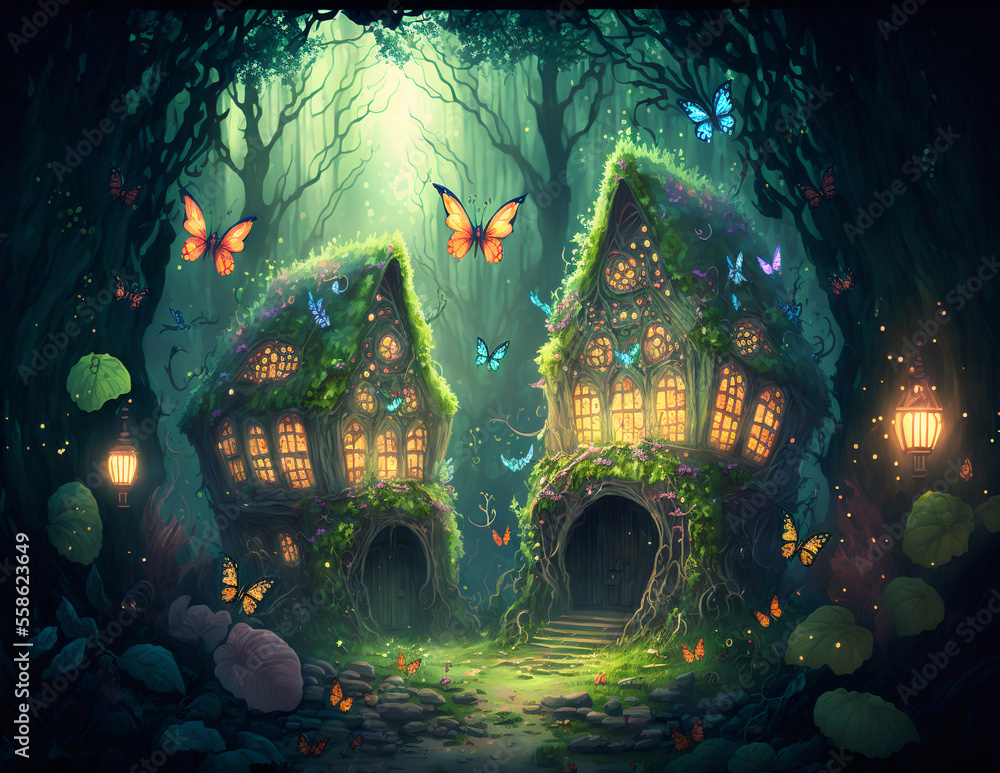 Explore the Enchanted Fairy Forest of Magical Butterflies and Mythical Creatures